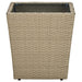 Masă de ceai, bej, 41,5x41,5x44 cm poliratan/ sticlă securizată - WALTI WALTI