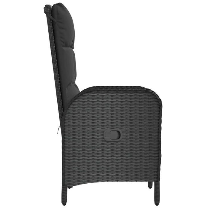 Scaune de exterior, 2 buc., negru, poliratan - WALTI WALTI