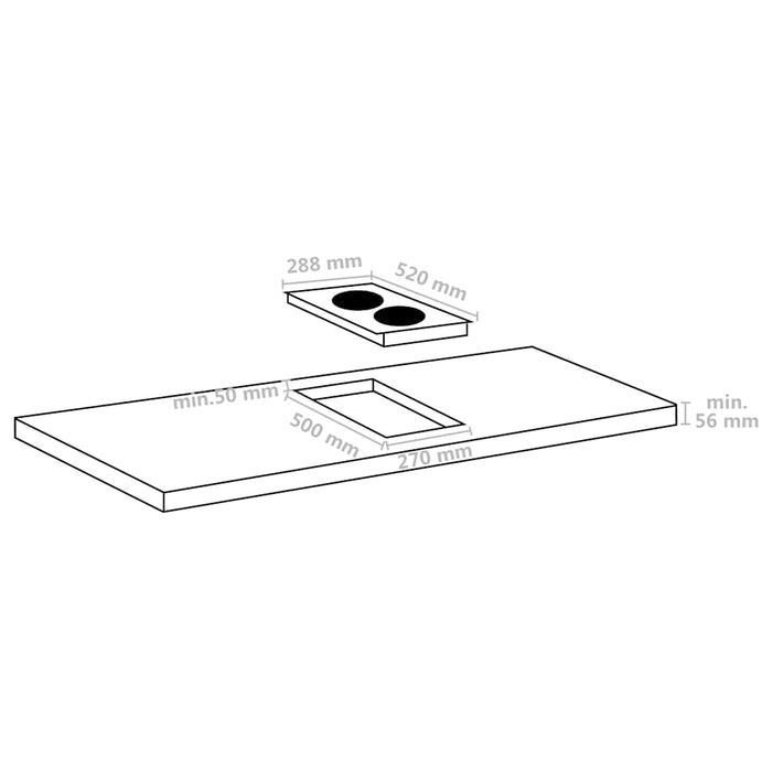 Plită inducție cu 2 arzătoare Flexizone, control tactil, 3500 W - WALTI WALTI