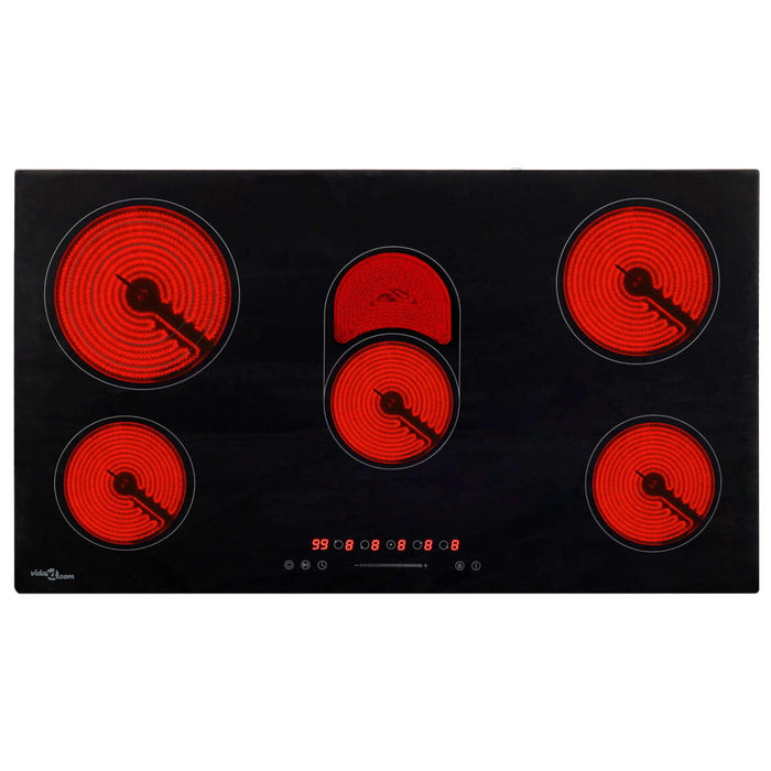 Plită ceramică cu 5 arzătoare, control tactil, 77 cm, 8500 W - WALTI WALTI