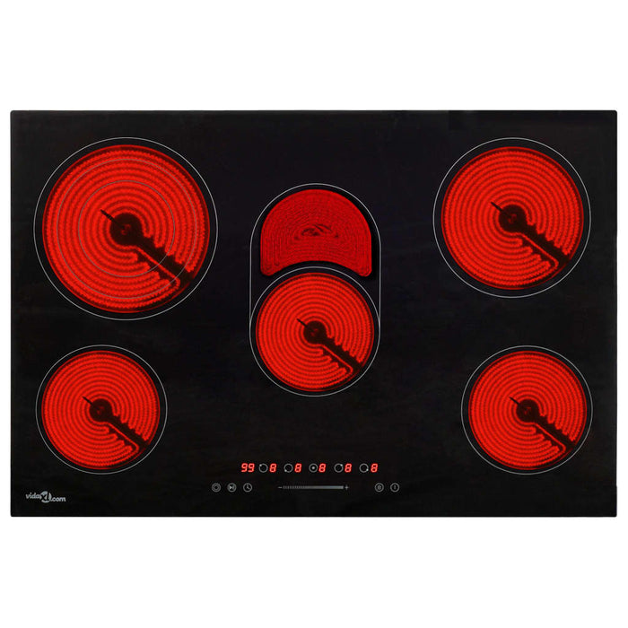 Plită ceramică cu 5 arzătoare, control tactil, 90 cm, 8500 W - WALTI WALTI