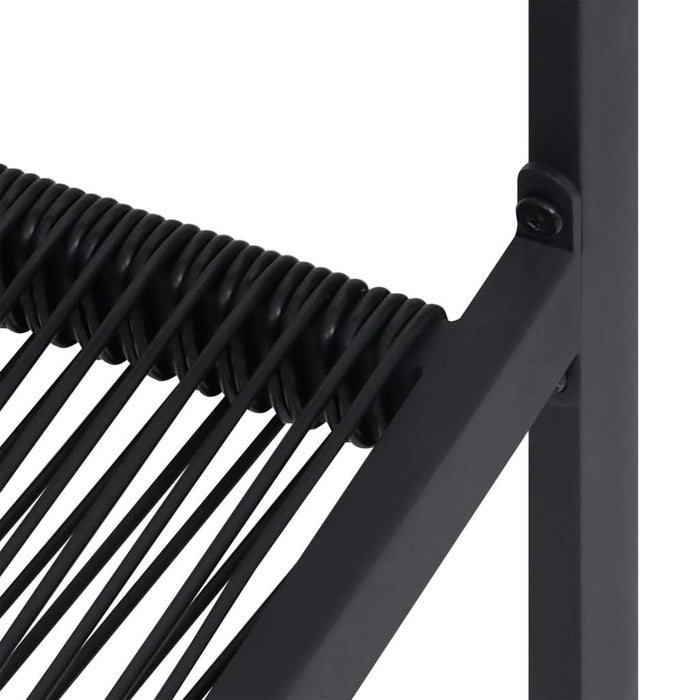 Scaune de grădină, 4 buc., negru, ratan PVC - WALTI WALTI