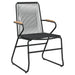 Scaune de grădină, 2 buc., negru, 58x59x85,5 cm, ratan PVC - WALTI WALTI