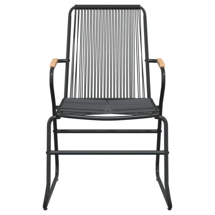 Scaune de grădină, 4 buc., negru, 58x59x85,5 cm, ratan PVC - WALTI WALTI