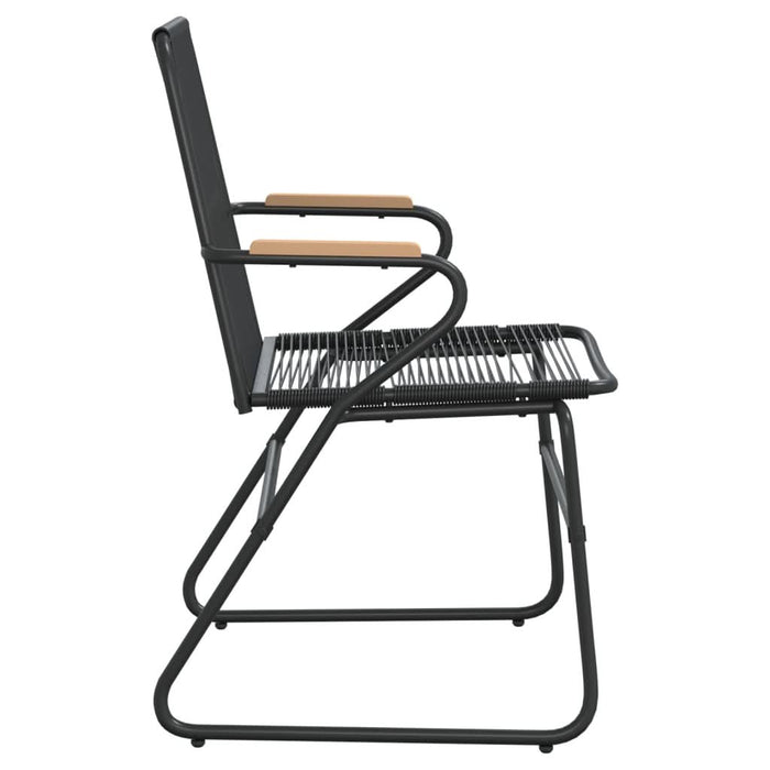 Scaune de grădină, 4 buc., negru, 58x59x85,5 cm, ratan PVC - WALTI WALTI