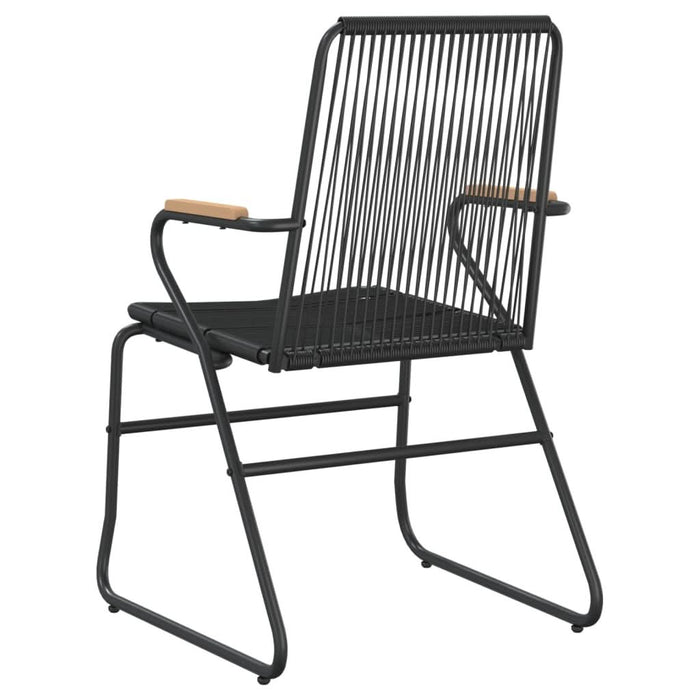 Scaune de grădină, 4 buc., negru, 58x59x85,5 cm, ratan PVC - WALTI WALTI