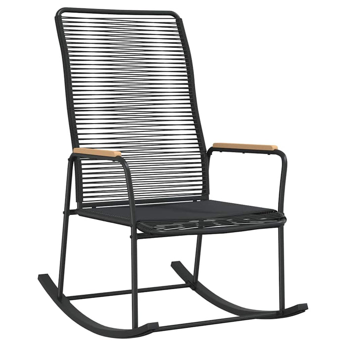 Balansoar de grădină, negru, 59x79,5x104 cm, ratan PVC WALTI