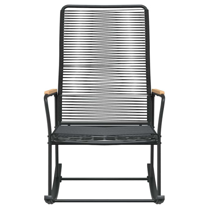 Balansoar de grădină, negru, 59x79,5x104 cm, ratan PVC WALTI