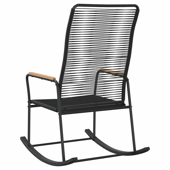 Balansoar de grădină, negru, 59x79,5x104 cm, ratan PVC WALTI