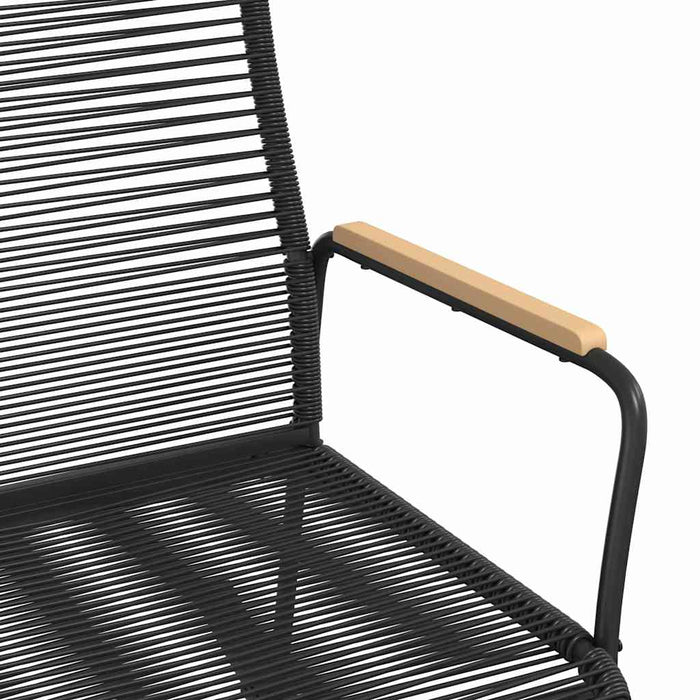 Balansoar de grădină, negru, 59x79,5x104 cm, ratan PVC WALTI