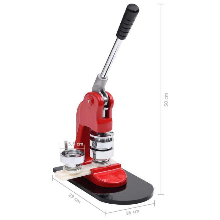 Presă insigne cu 500 piese de insignă cu agrafă, 58 mm - WALTI WALTI