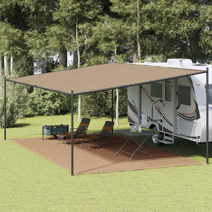 Covor pentru cort, gri taupe, 400x700 cm, HDPE WALTI