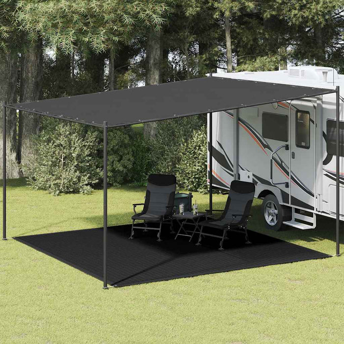 Covor de cort, negru, 400x400 cm, HDPE - WALTI WALTI