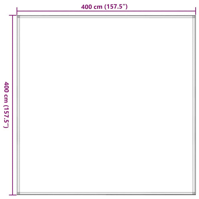 Covor cort, antracit și alb, 400x400 cm, HDPE WALTI