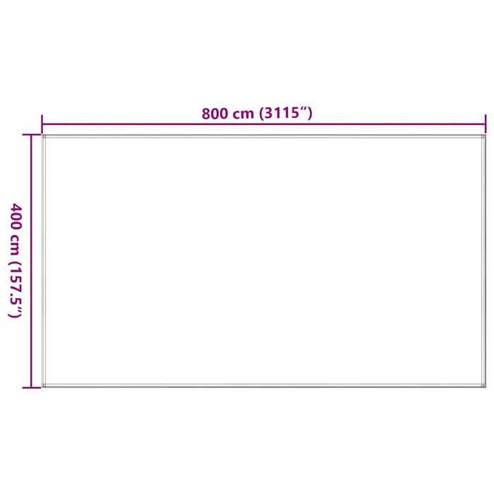 Covor cort, antracit și alb, 400x800 cm, HDPE WALTI