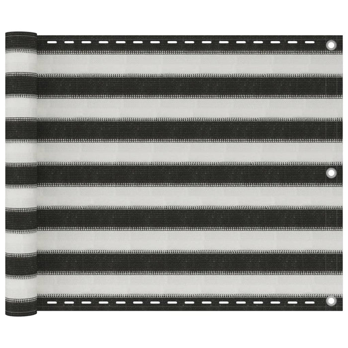Paravan pentru balcon, antracit și alb, 75 x 500 cm, HDPE - WALTI WALTI