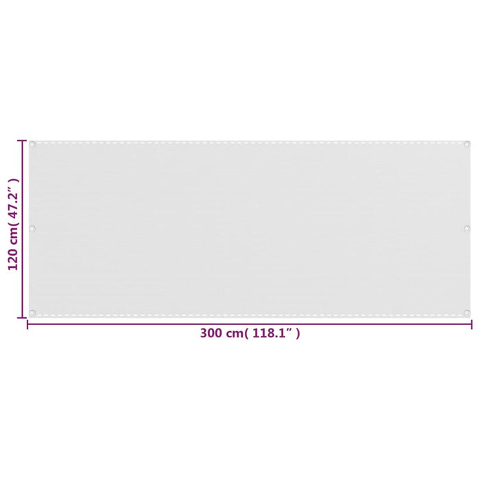 Paravan pentru balcon, alb, 120x300 cm, HDPE - WALTI WALTI