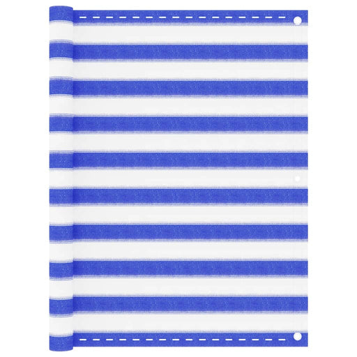 Paravan pentru balcon, albastru și alb, 120x300 cm, HDPE - WALTI WALTI