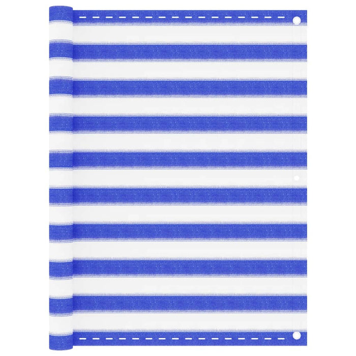 Paravan pentru balcon, albastru și alb, 120x300 cm, HDPE - WALTI WALTI