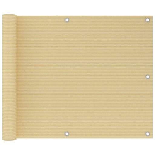 Paravan pentru balcon, bej, 75x400 cm, HDPE - WALTI WALTI
