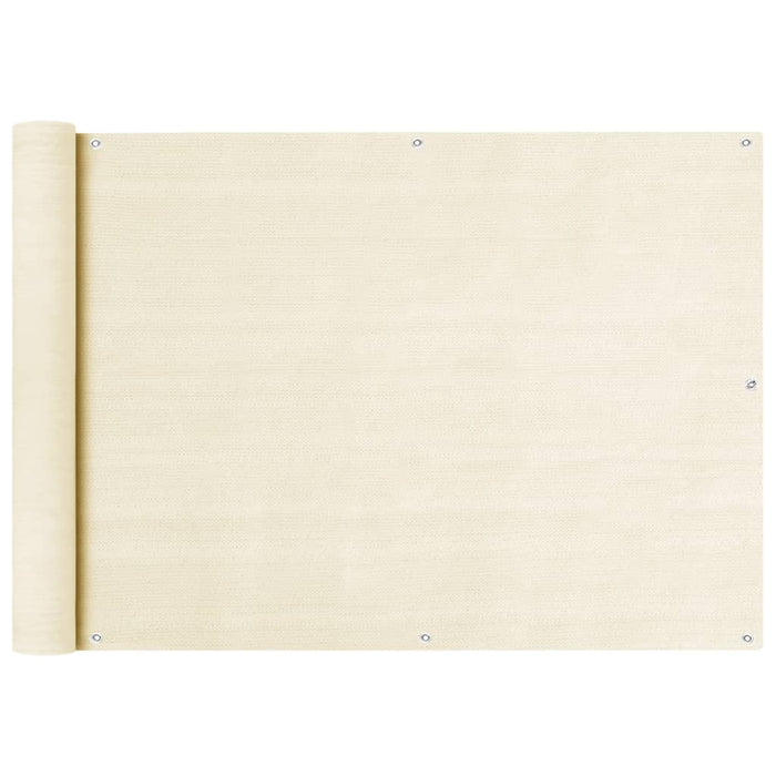 Paravan de balcon, crem, 75 x 600 cm, HDPE WALTI