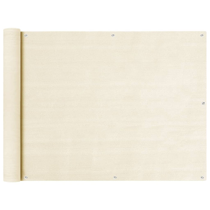Paravan de balcon, crem, 90 x 600 cm, HDPE WALTI