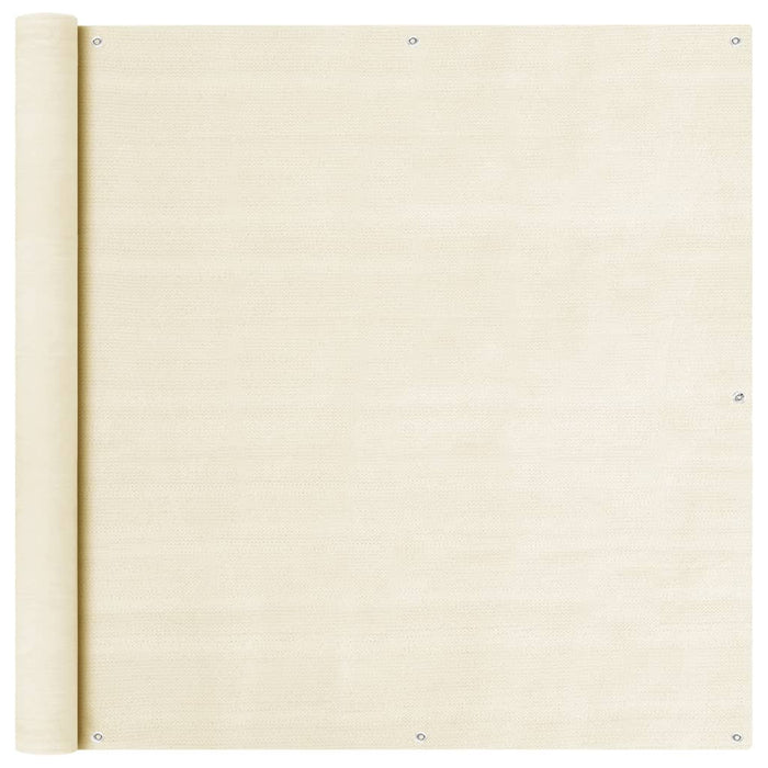 Paravan de balcon, crem, 120 x 600 cm, HDPE WALTI