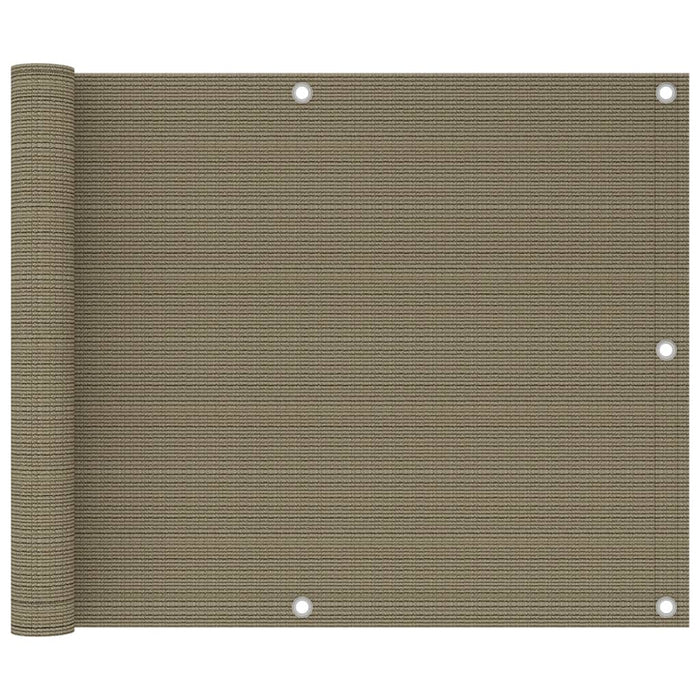Paravan de balcon, gri taupe, 75x300 cm, HDPE WALTI