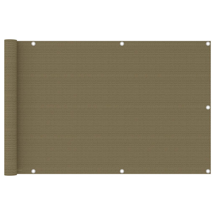 Paravan de balcon, gri taupe, 90x400 cm, HDPE WALTI