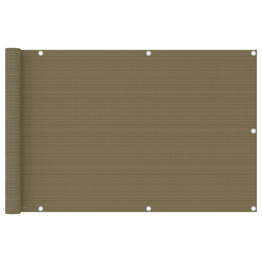 Paravan de balcon, gri taupe, 90x600 cm, HDPE - WALTI WALTI