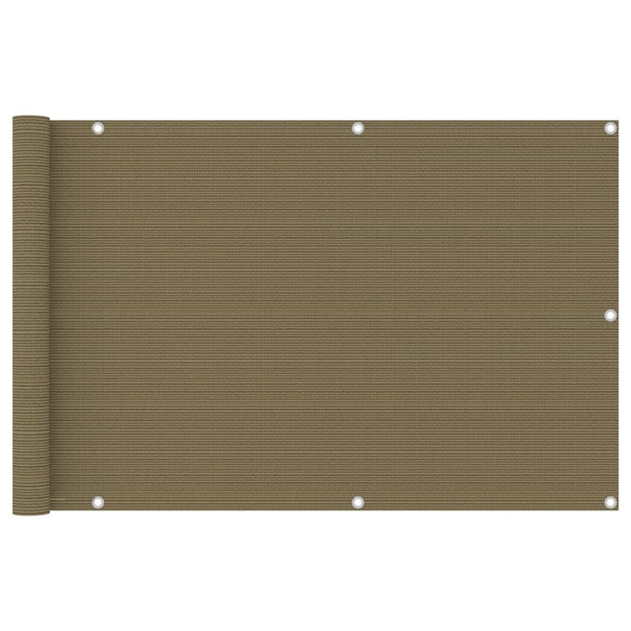 Paravan de balcon, gri taupe, 90x600 cm, HDPE WALTI