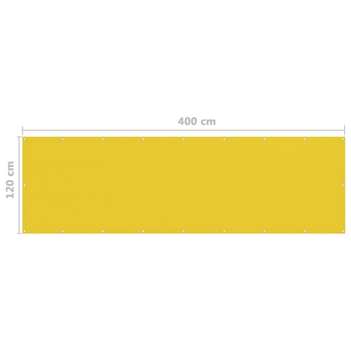 Paravan de balcon, galben, 120 x 400 cm, HDPE - WALTI WALTI