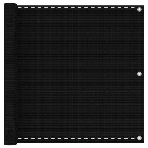 Paravan de balcon, negru, 90x600 cm, HDPE - WALTI WALTI