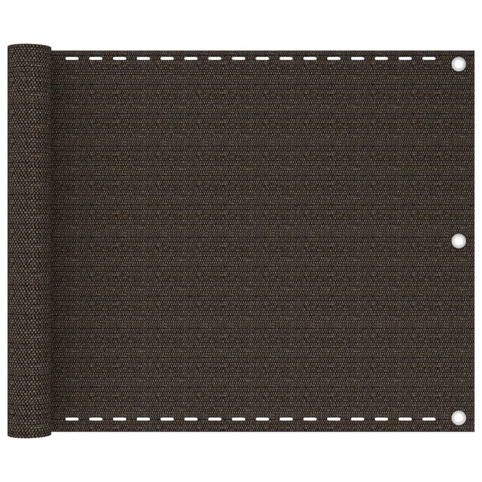 Paravan de balcon, maro, 75x500 cm, HDPE WALTI