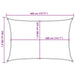 Pânză parasolar, antracit, 2,5 x 4 m, HDPE, 160 g/m² - WALTI WALTI