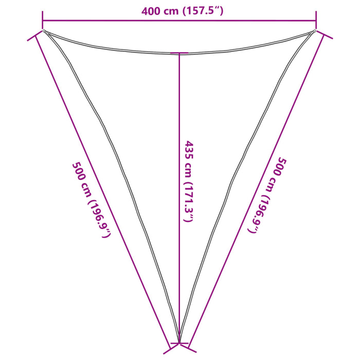 Pânză parasolar, antracit, 4x5x5 m, HDPE, 160 g/m² - WALTI WALTI