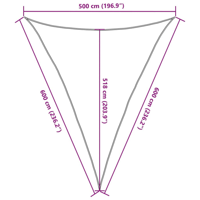 Pânză parasolar, antracit, 5x6x6 m, HDPE, 160 g/m² - WALTI WALTI