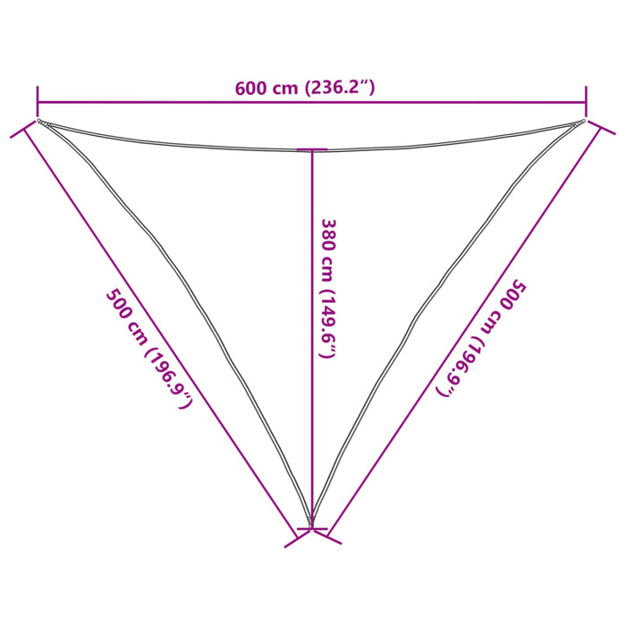 Pânză parasolar, antracit, 5x5x6 m, HDPE, 160 g/m² - WALTI WALTI