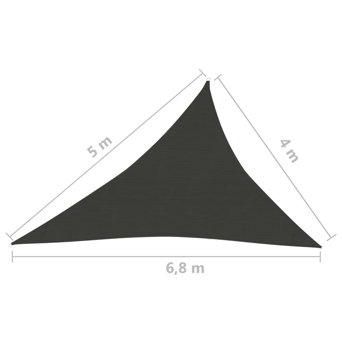 Pânză parasolar, antracit, 4x5x6,8 m, HDPE, 160 g/m² - WALTI WALTI