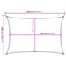 Pânză parasolar, bej, 3,5 x 5 m, HDPE, 160 g/m² - WALTI WALTI