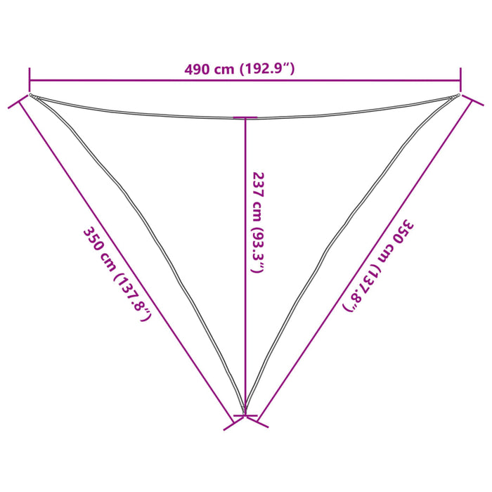 Pânză parasolar, bej, 3,5x3,5x4,9 m, HDPE, 160 g/m² - WALTI WALTI