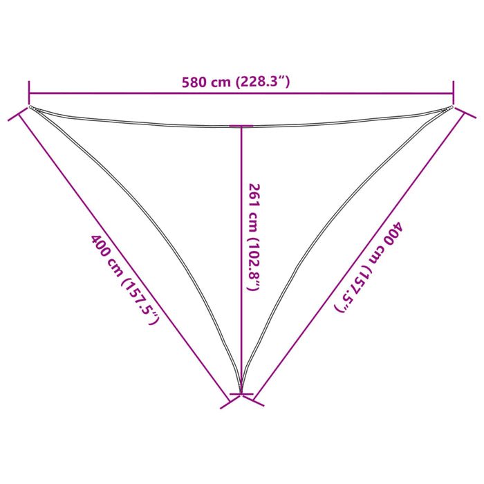 Pânză parasolar, bej, 4x4x5,8 m, HDPE, 160 g/m² - WALTI WALTI