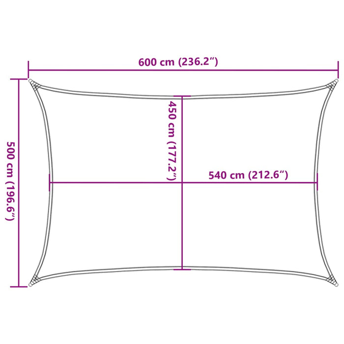 Pânză parasolar, crem, 5x6 m, HDPE, 160 g/m² - WALTI WALTI