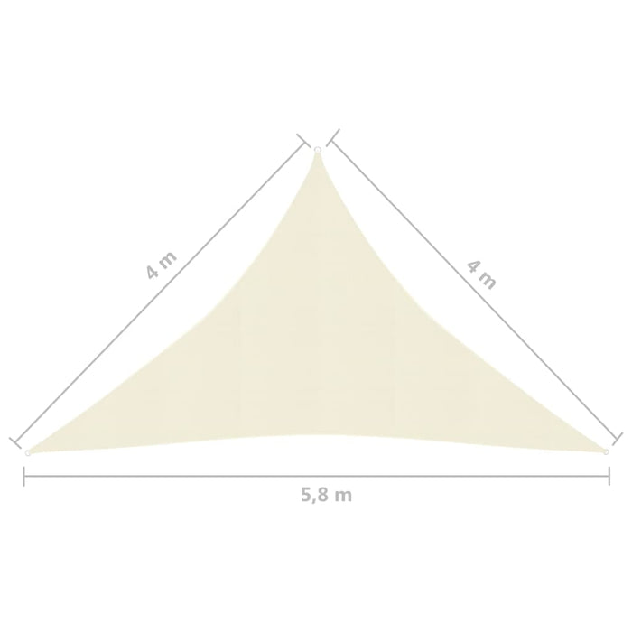 Pânză parasolar, crem, 4x4x5,8 m, HDPE, 160 g/m² - WALTI WALTI