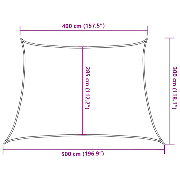 Pânză parasolar, crem, 4/5x3 m, HDPE, 160 g/m² - WALTI WALTI