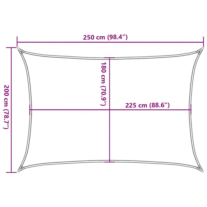 Pânză parasolar, alb, 2x2,5 m, HDPE, 160 g/m² - WALTI WALTI