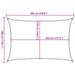 Pânză parasolar, alb, 3 x 5 m, HDPE, 160 g/m² - WALTI WALTI
