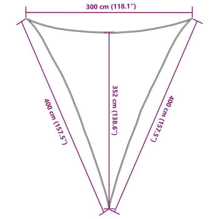 Pânză parasolar, alb, 3x4x4 m, HDPE, 160 g/m² - WALTI WALTI