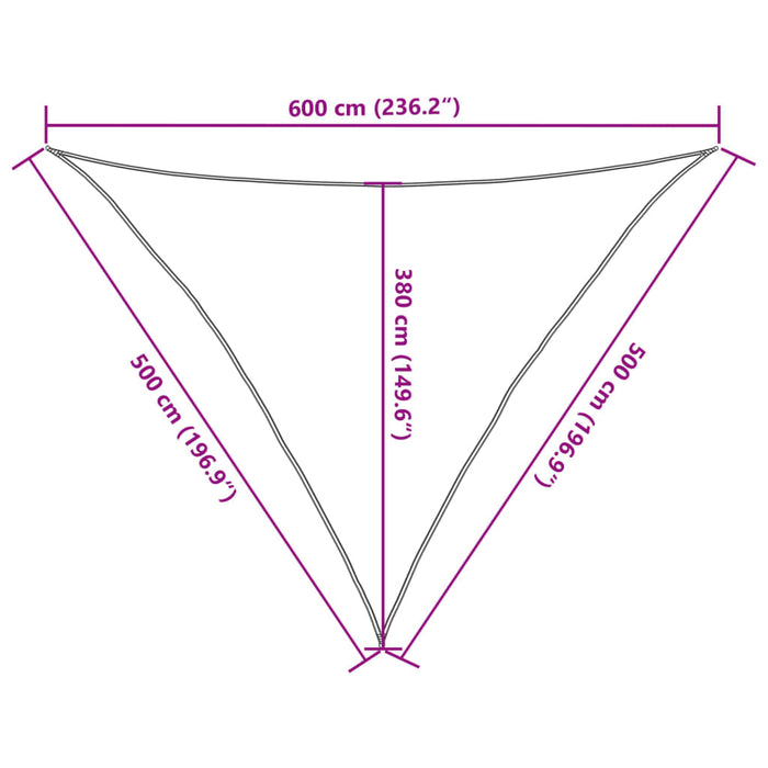 Pânză parasolar, alb, 5x5x6 m, HDPE, 160 g/m² - WALTI WALTI