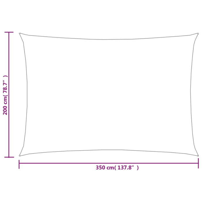 Pânză parasolar verde dreptunghiular 2x3,5 m HDPE 160 g/m² - WALTI WALTI